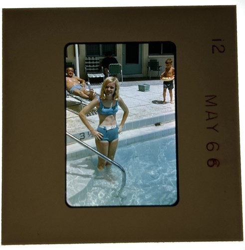 1966 girl swimming pool - swimming,