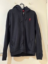 Liverpool FC Zipped Hooded Black  Jumper Size Medium Cotton Blend