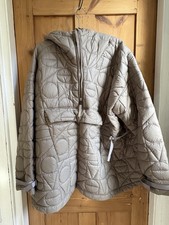 H&M Move Ladies Beige Textured Padded Hoodie Jacket Size XXL