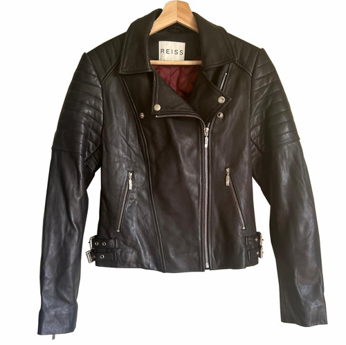 Reiss black leather topaz - black,