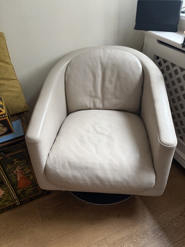 Natuzzi leather swivel - 2,