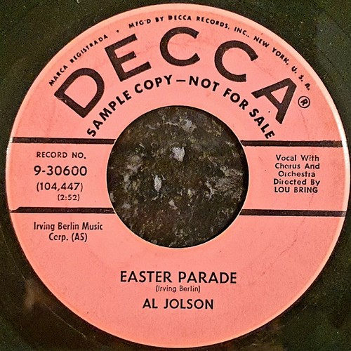 Jolson easter parade - al, /