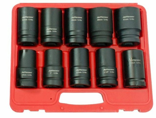 Socket set piece deep - socket, 1”
