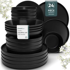 vancasso 24-piece Dinnerware Set Service for 6 Dinner Tableware Set Stoneware