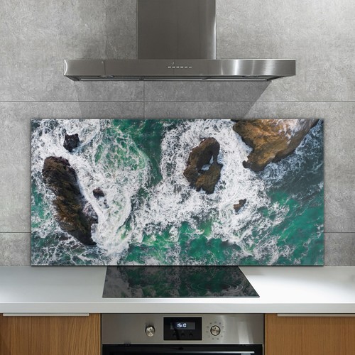 Glass kitchen tile splashback - kitchen,