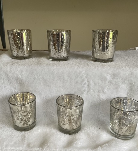 Mercury glass candle holders - mercury,