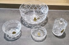 Webb Corbett Full Lead Crystal Georgian Bundle Bowl, Dish, Preserve Pot Etc