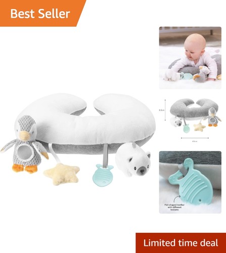 Penguin tummy time - penguin, pillow