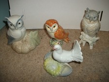 3x OWL - BIRD PORCELAIN