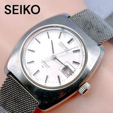 SEIKO Matic Lady Special Automatic Watch Vintage 1960s Silver Dial Mesh Band