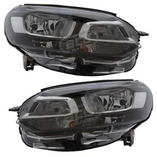 Vauxhall Vivaro Van 2019-2023 Headlights Headlamps Black 1 Pair Left & Right
