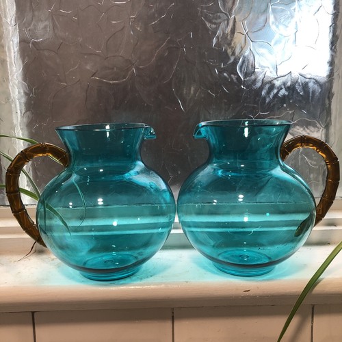 Acrylic pitchers aqua vintage - pitchers,aqua,