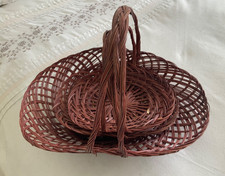 3 x set VINTAGE WICKER FLOWER