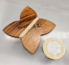 Vintage Olive Wood? Treen Holy Land Souvenir? Thread Winder  - Sewing Needlework