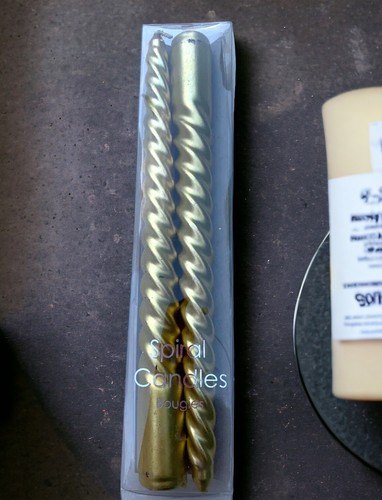 Candles spiral gold - 2,