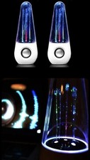 Lightshow 2 White Illuminated Water Dance Multi-Coloured LED Water Speakers