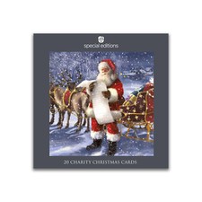 Box Of 20 Assorted Father Christmas Charity Christmas Cards In 4 Designs
