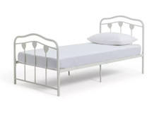 Home Hearts Single Metal Bed