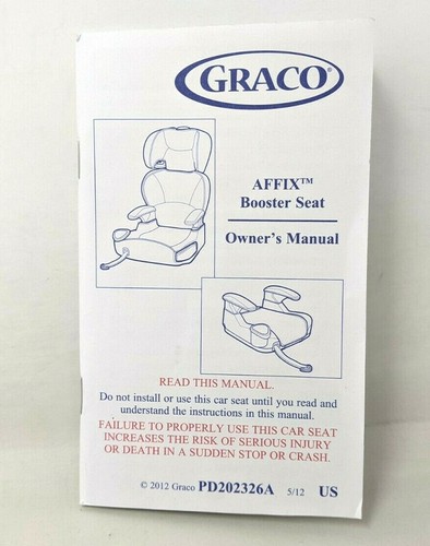 2012 graco affix booster car - affix,