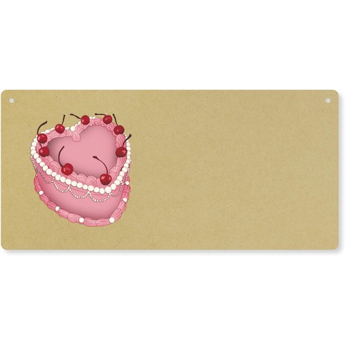 Decorative heart cake large - cake',