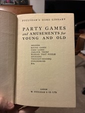 Vintage Book: Party Games and Amusements for Young and Old