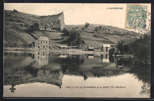 Old postcard chambon lac - postcard, le