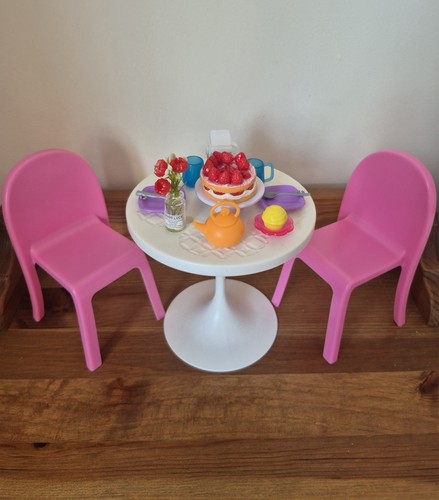 Barbie dolls tea party dining - dolls,
