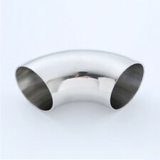 1pc 304 Stainless Steel 45mm 90 Degree Polished Mandrel Exhaust Pipe Bend Elbow
