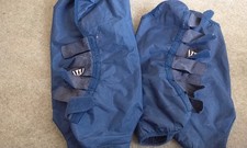 Woof Wear Blue Tough Nylon outer fleece lined Travelling Boots Medium Size Used 
