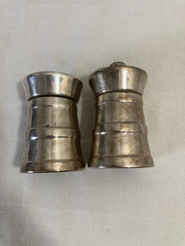 Sterling silver salt pepper - &,