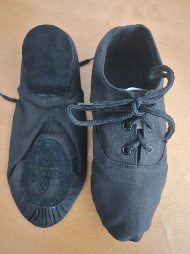 New black canvas split sole - black, split-sole
