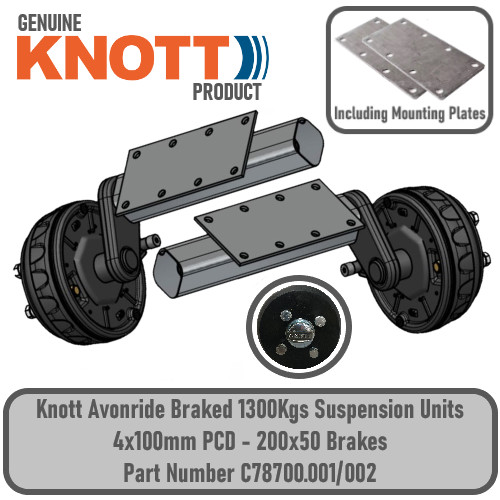 Knott trailer 1300kg - 1300kg, braked