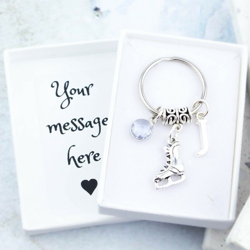 Ice skating keyring - ice,