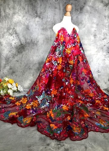 Sequins embroidered floral - sequins,