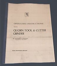 Quorn Tool & Cutter Grinder Manual (Worldwide Shipping)
