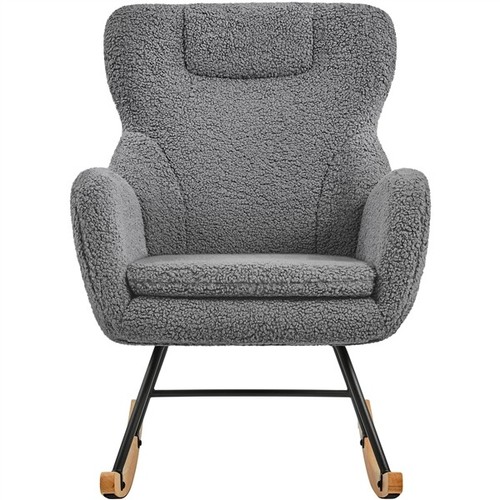 Boucle fabric rocking chair - fabric,