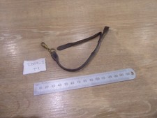 ANTIQUE WW1 LEATHER SINGLE ALBERT POCKET WATCH CHAIN