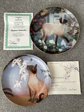 Cat china hanging plates -