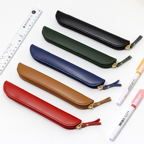Small leather pencil case - small,