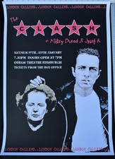 The Clash -  Edinburgh Odeon Gig Poster - 1980 Punk RI Josef K Mikey Dread