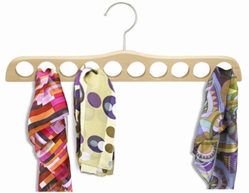Wooden scarf hanger natural - hanger,