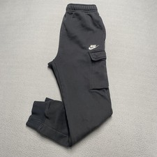 Nike Pants Mens Small Black Club Fleece Cargo Joggers Sweatpants CD3129-010