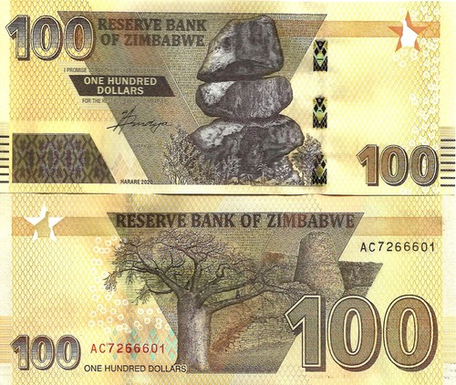 Zimbabwe 100 dollars 2020