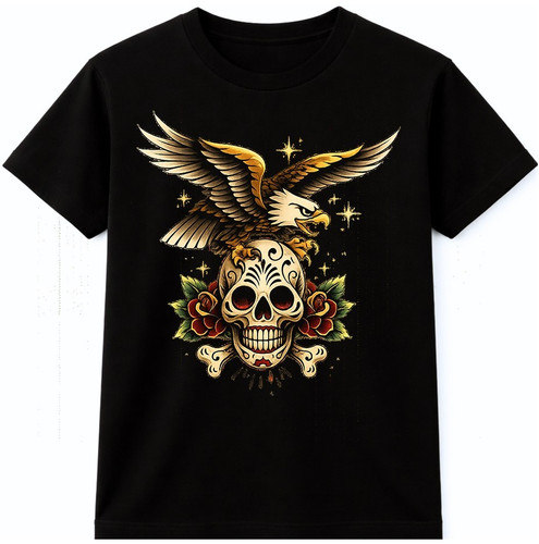 Eagle skull crossbones - skull,