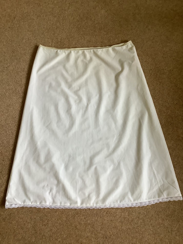 Vintage petticoat slip white - petticoat,