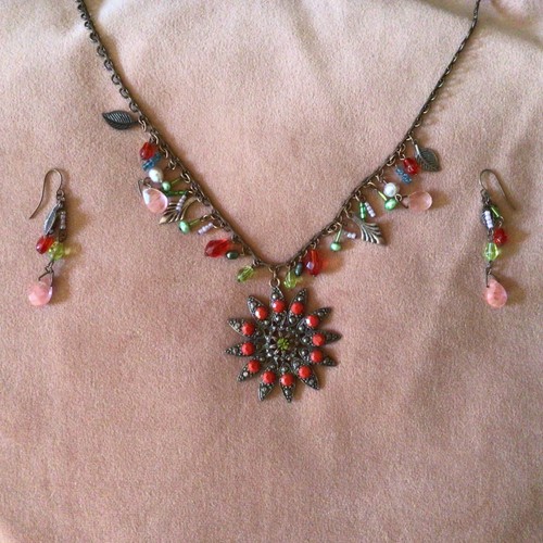 Copper glass beads - &,