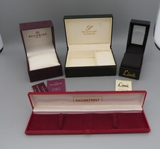 EMPTY SOVEREIGN 9CT CLASSIC GOLD WATCH BOX & ACCURIST CONSTANT LIMIT EXAMPLES