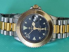  zodiac professional GMT Quartz two tone tigers Eye Watch 