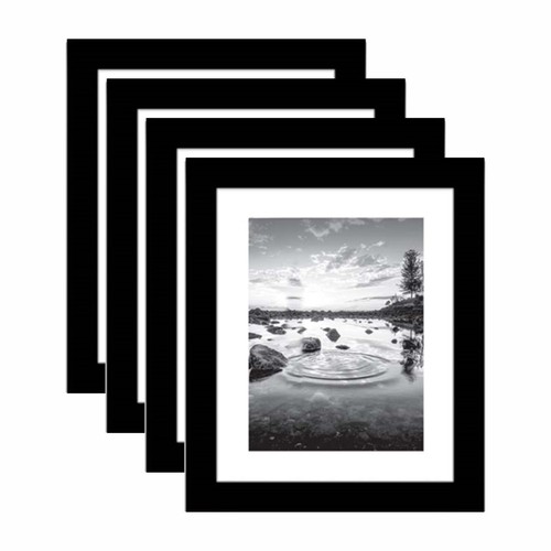 Black glass photo frames - 4,