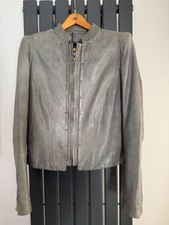 FULL CIRCLE ladies leather jacket 12/14 colour silver soft